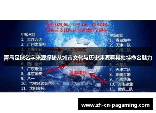 青岛足球名字来源探秘从城市文化与历史渊源看其独特命名魅力